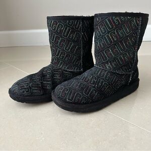 Ugg embroidered brand boots